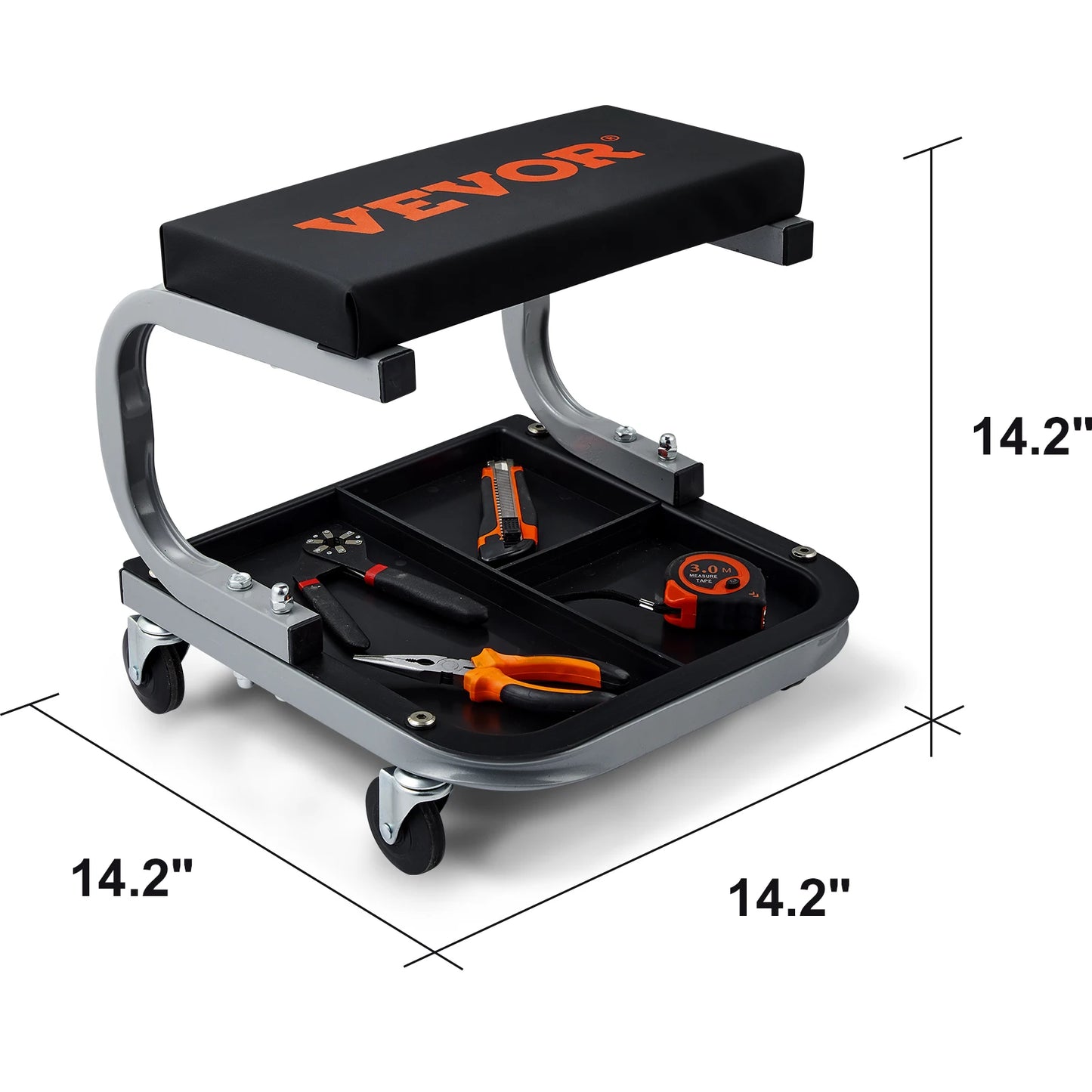 SucceBuy Mechanic Stool Rolling Pneumatic Creeper for Garage Auto Repair