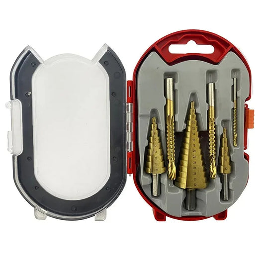 MEYOUTOWNDIY Titanium Coated Drill Bit Set 6 Piece Step Bits