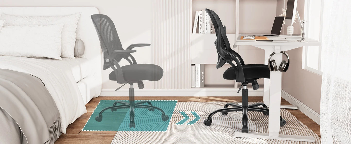 JHK Ergonomic Mesh Backrest Office Chair With Adjustable Height Wheels