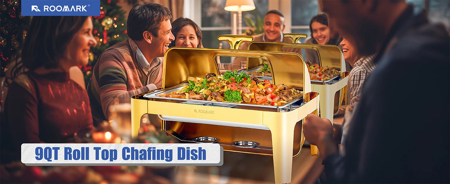 ROOMARK Chafing Dish Buffet Set Stainless Steel Catering Warmer