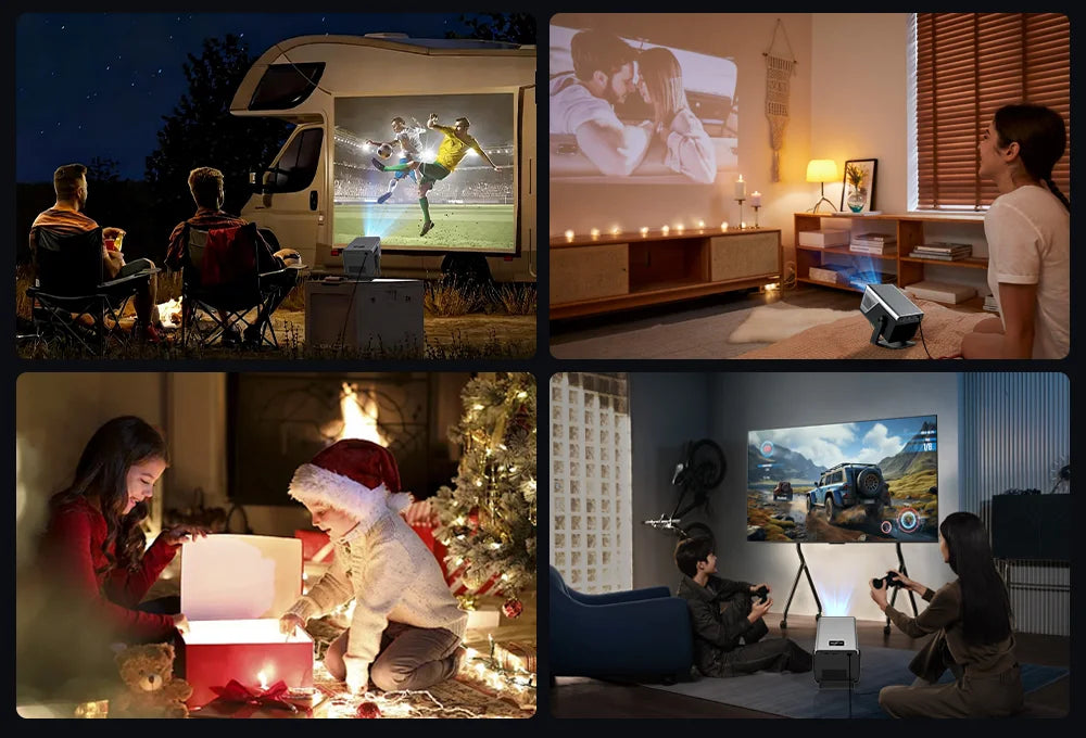 LynCast 8K Support HD Projector With Auto Focus 2000 ANSI