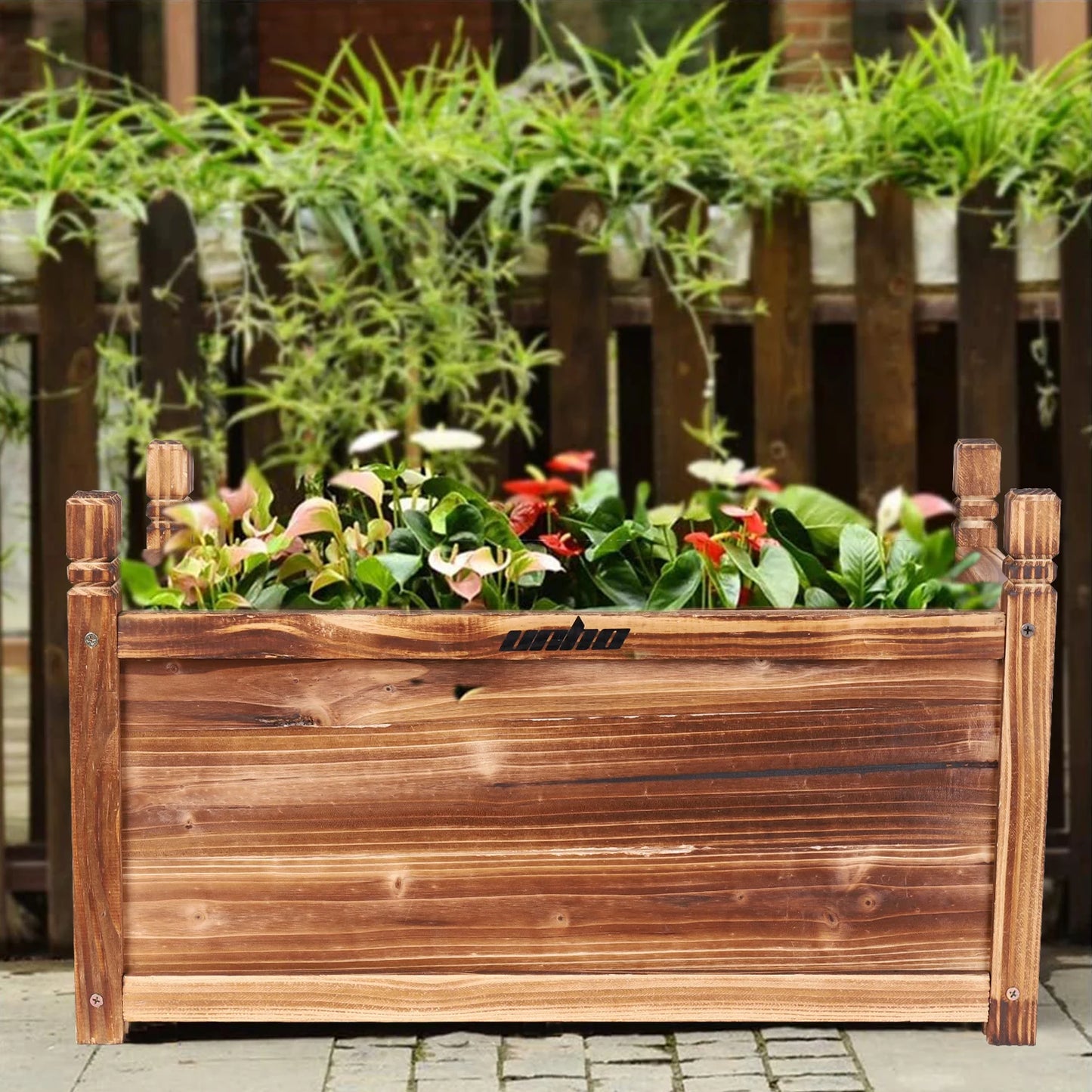 Raised Garden Bed Planter Wood Window Box For Flowers And Vegetables
