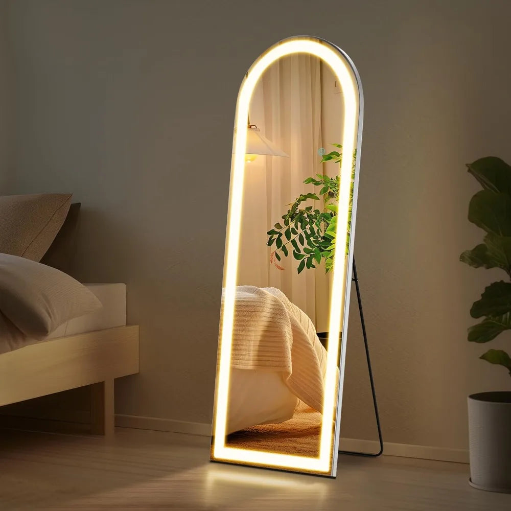High-concerned LED Lighted Mirror With Tri Color Lighting Aluminum Frame