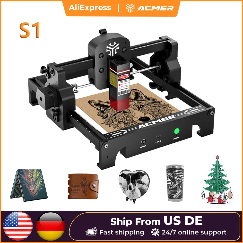 ACMER S1 Mini Laser Engraver CNC Engraving Machine For Wood