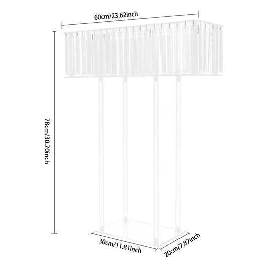 Acrylic Crystal Flower Stand For Wedding Centerpiece And Decor
