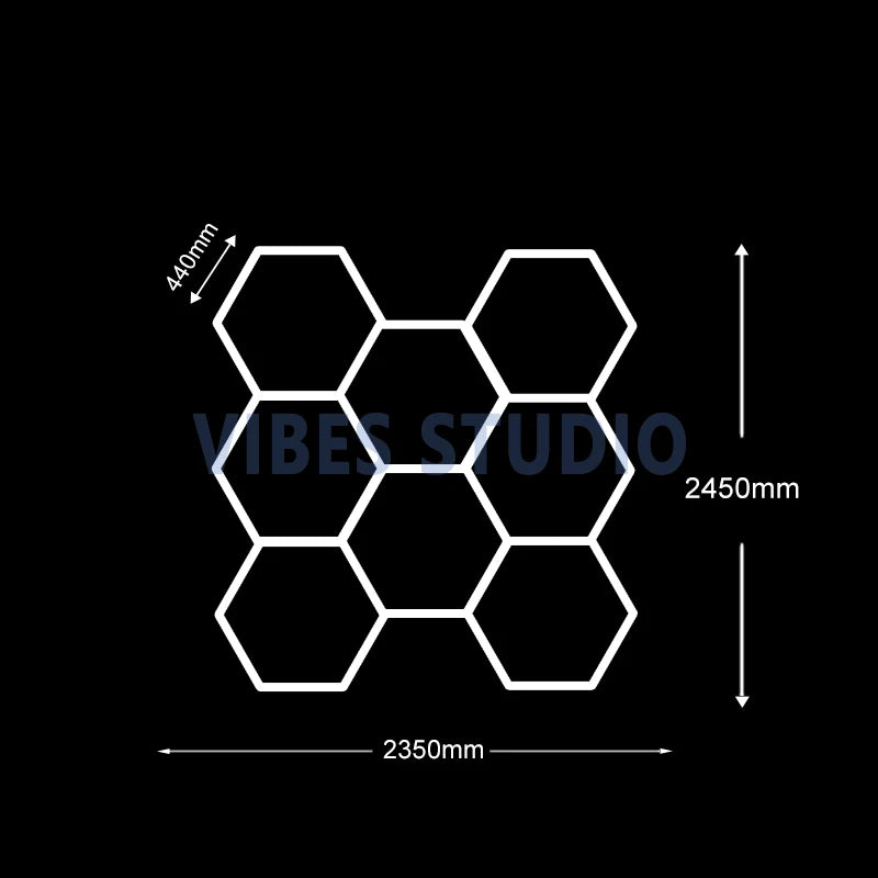 Ultra Bright LED Hexagon Tube Light For Garage Workshop