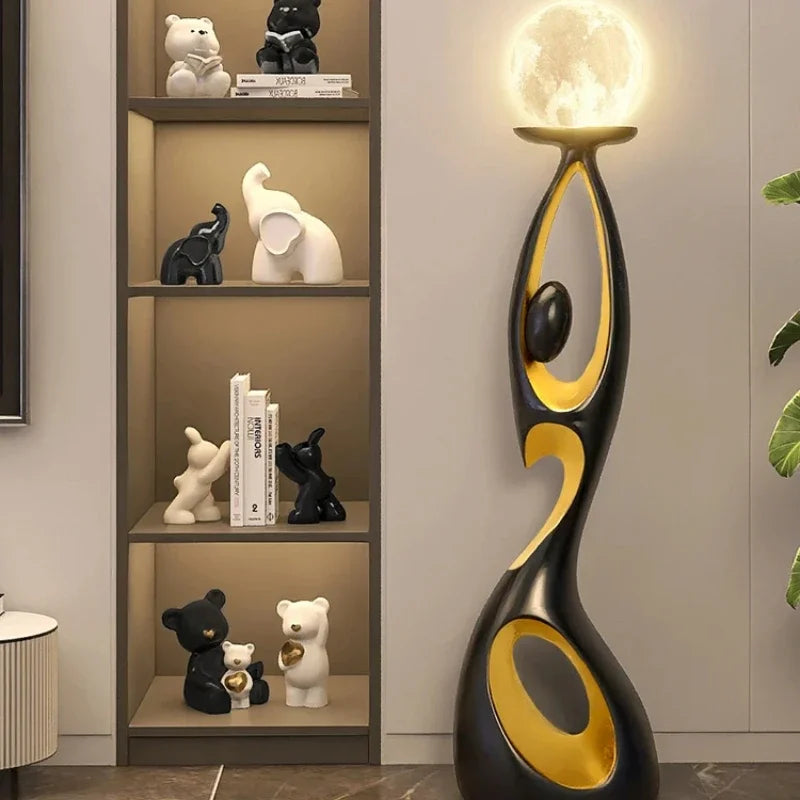 ENERLORD LED Floor Lamp Resin Night Glow For Living Room