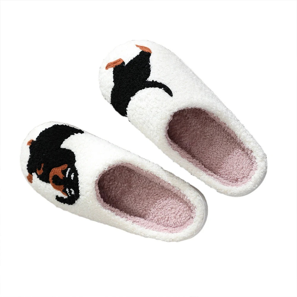 Shunmaii Plush Dachshund Slippers Women Indoor Cozy Warm