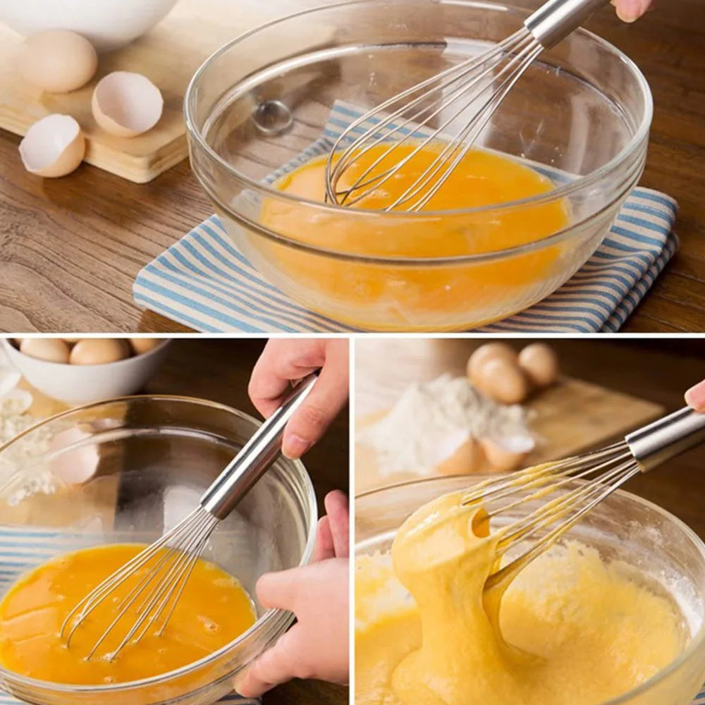 Willstar 3 Pack Stainless Steel Balloon Whisk Set With Grip