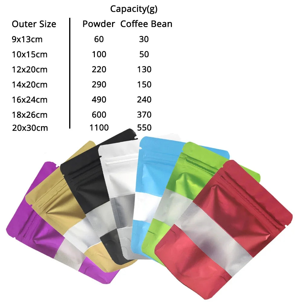 VoluPackCN Reclosable Zip Lock Bags With Clear Window