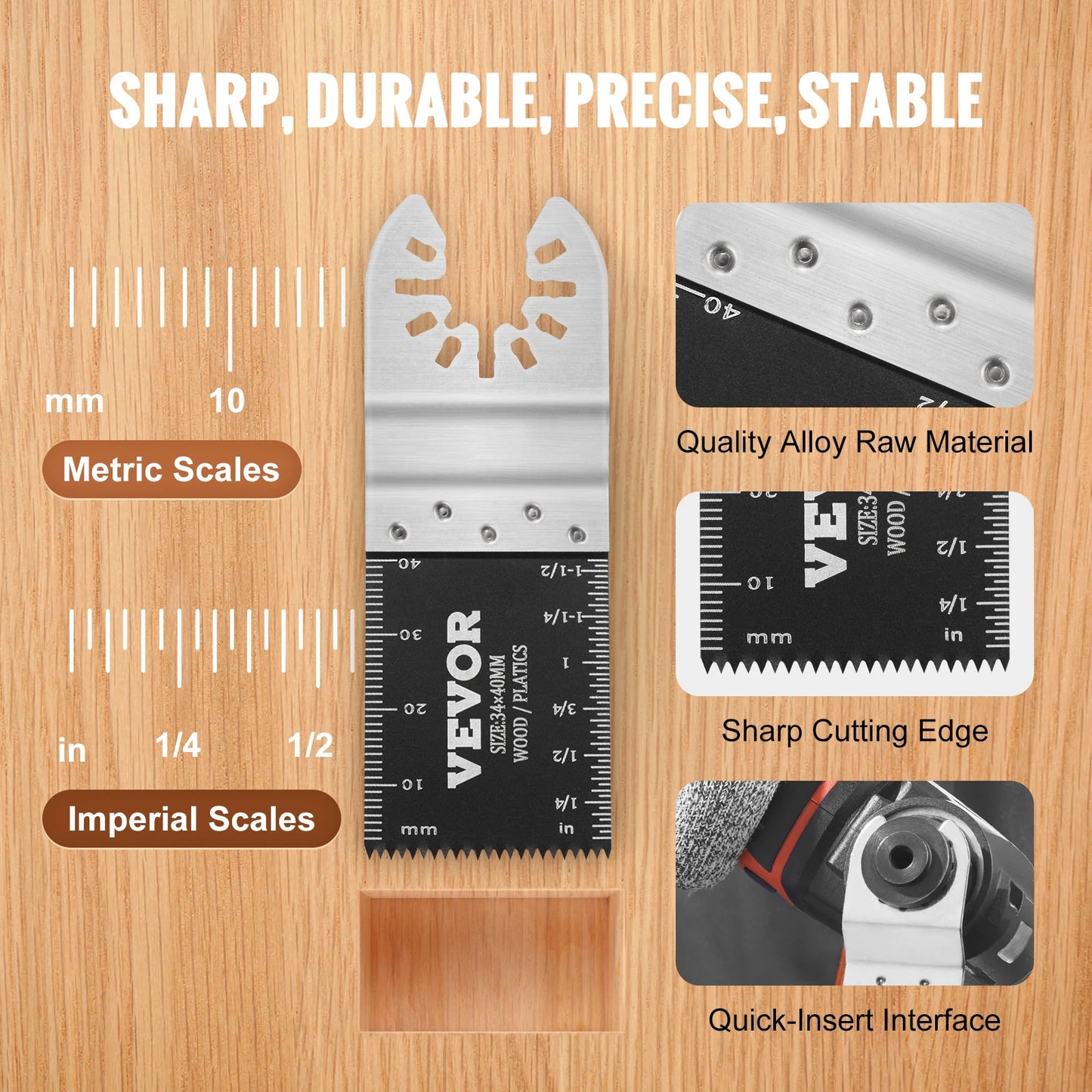 SucceBuy 30Pcs Oscillating Multi Tool Blades Kit For Craftsman