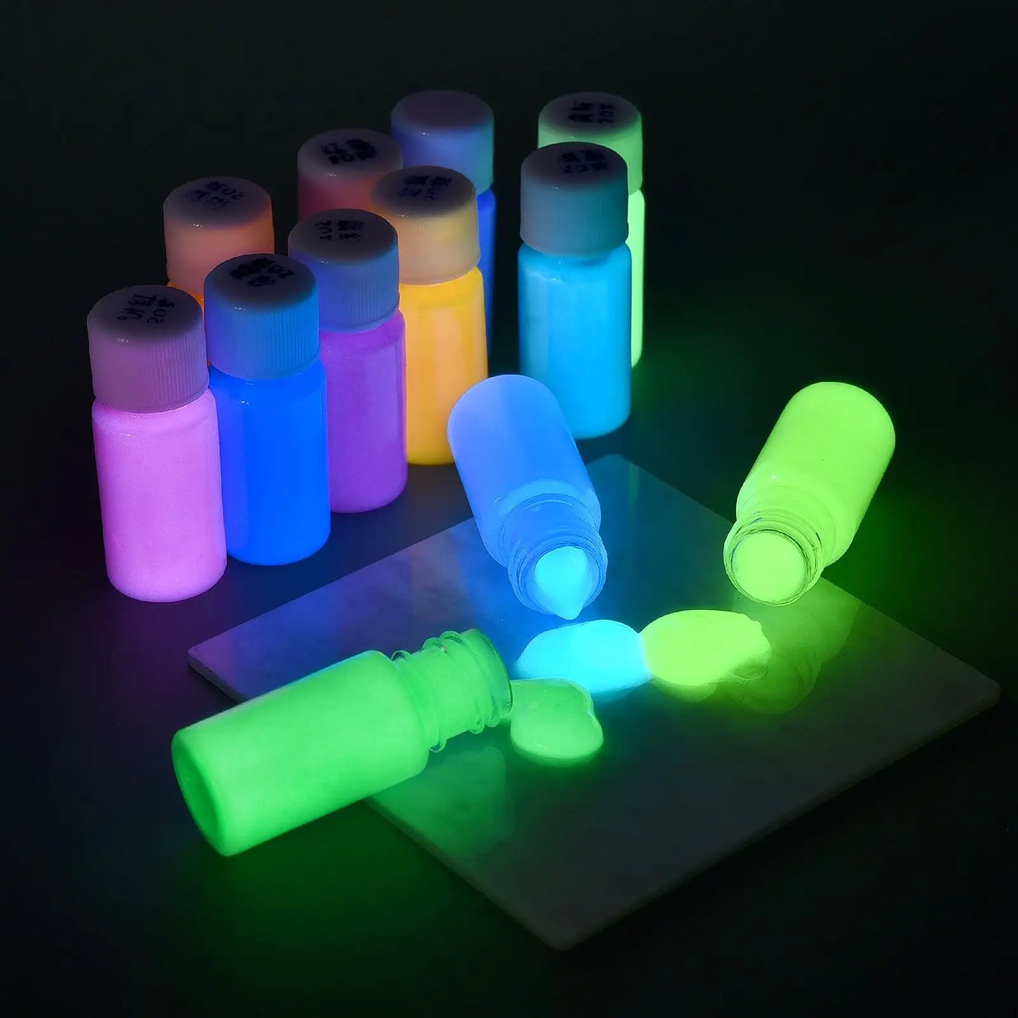 Water Based Luminous Fluorescent Paints Glow In The Dark Acrylics