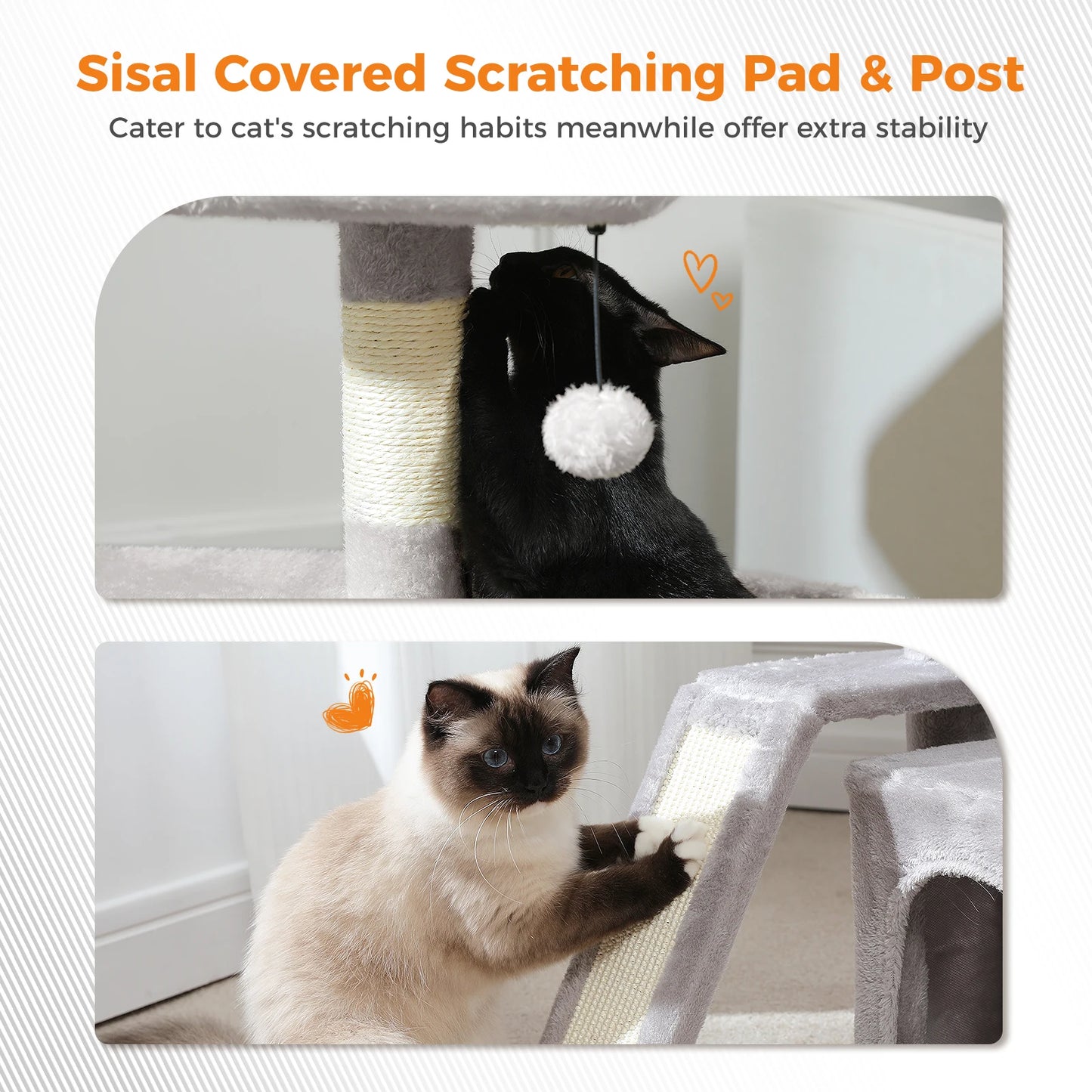 PAWZ Road Indoor Cat Tree With Sisal Scratching Post