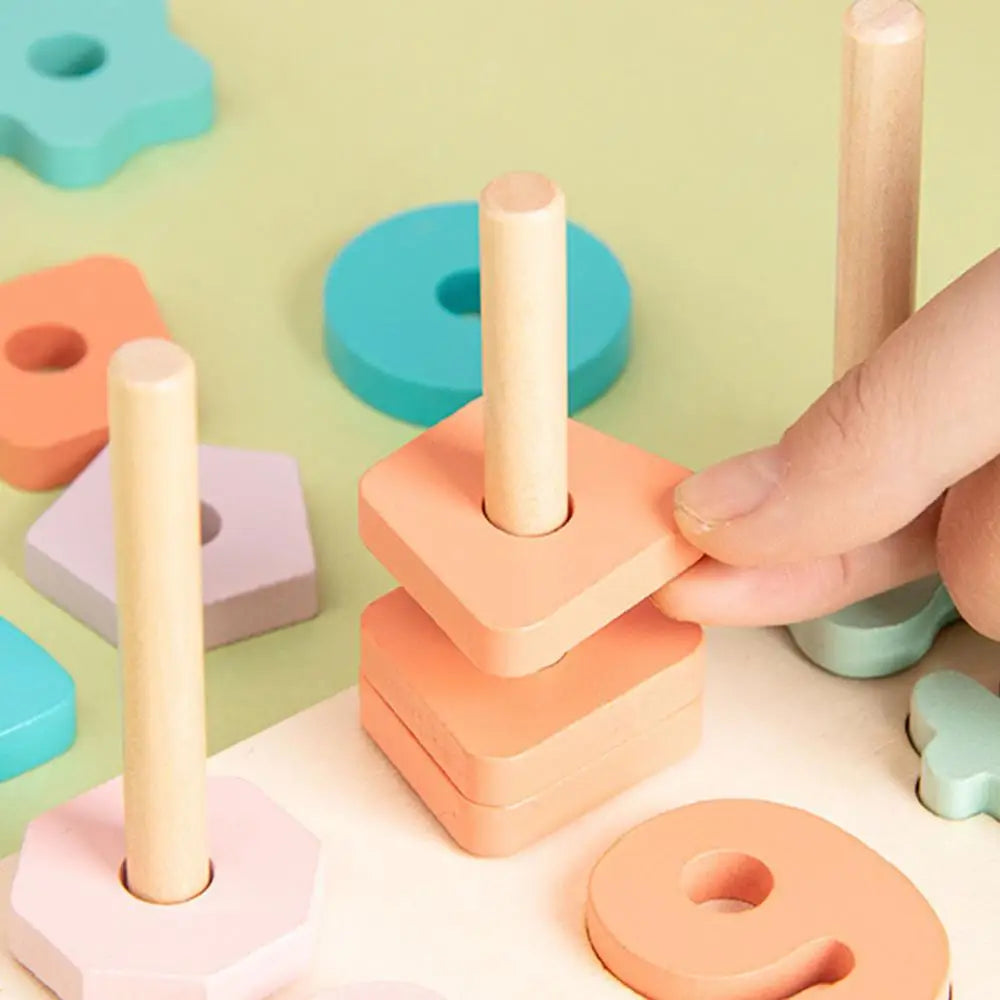 Math Shapes Puzzle Toys for Preschool Learning Number Matching