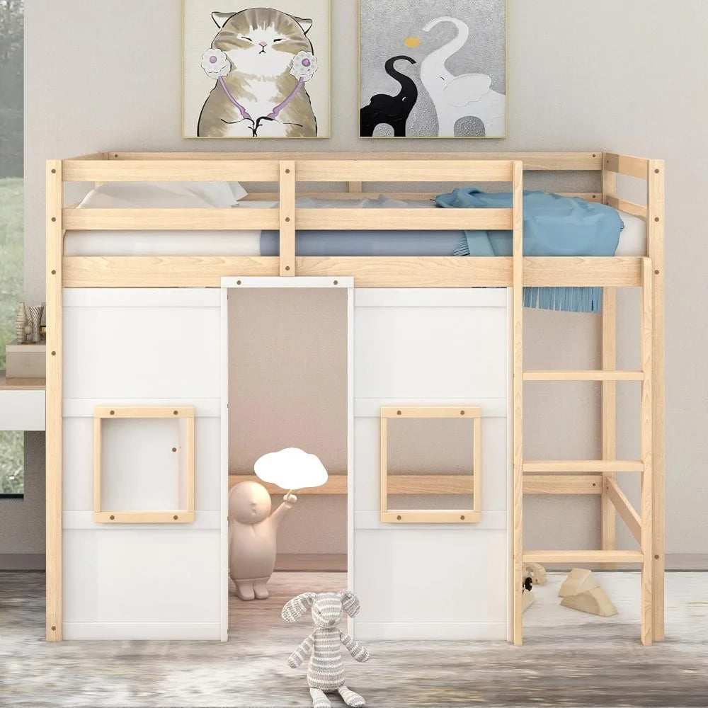 Loft Bed With Built In Storage Wardrobe And Windows