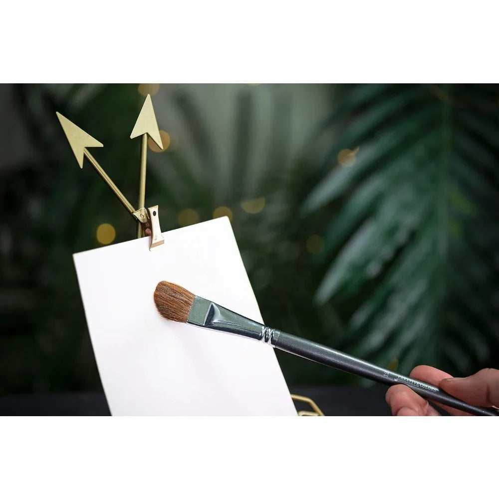 Filbert Paint Brushes Set of 6 Long-Handled for Acrylics