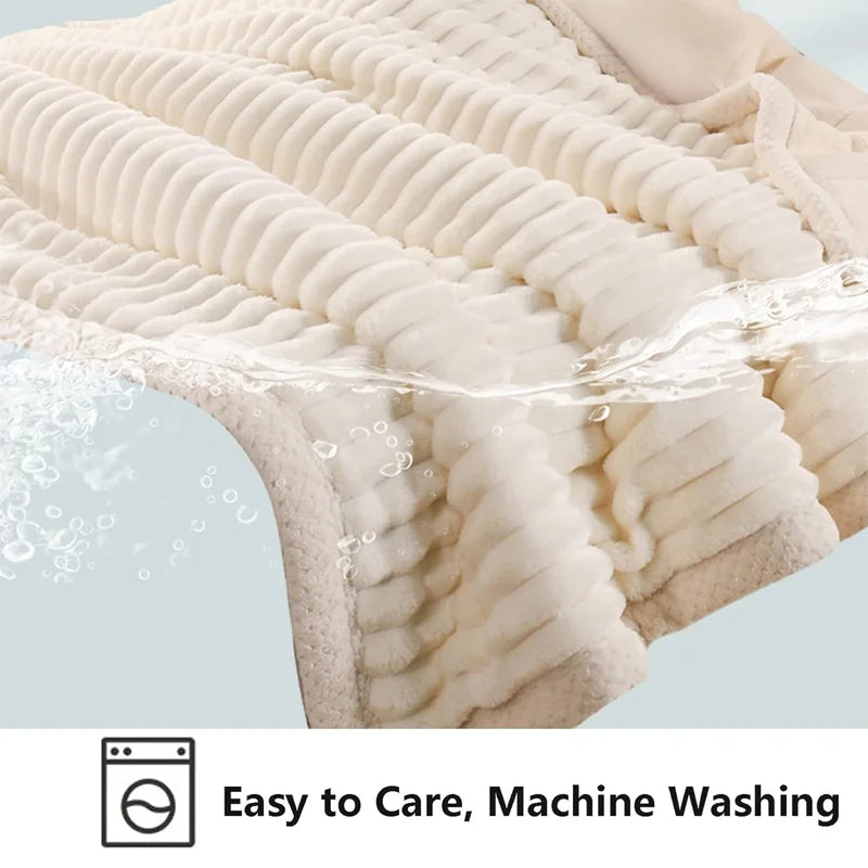 Soft Cashmere Wool Blanket for Sofa Bed with Anti Pilling