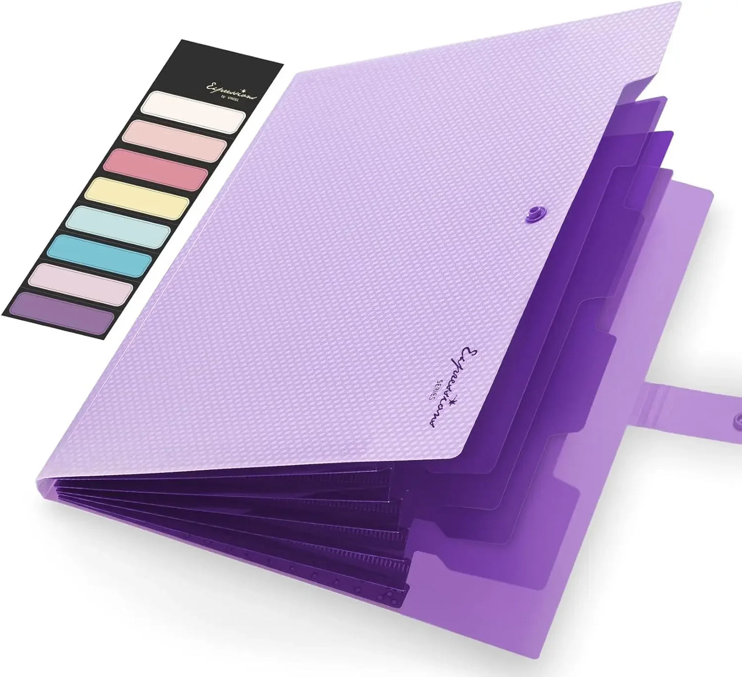 Expandable File Folder With 5 Pockets Polypropylene Organizer Office