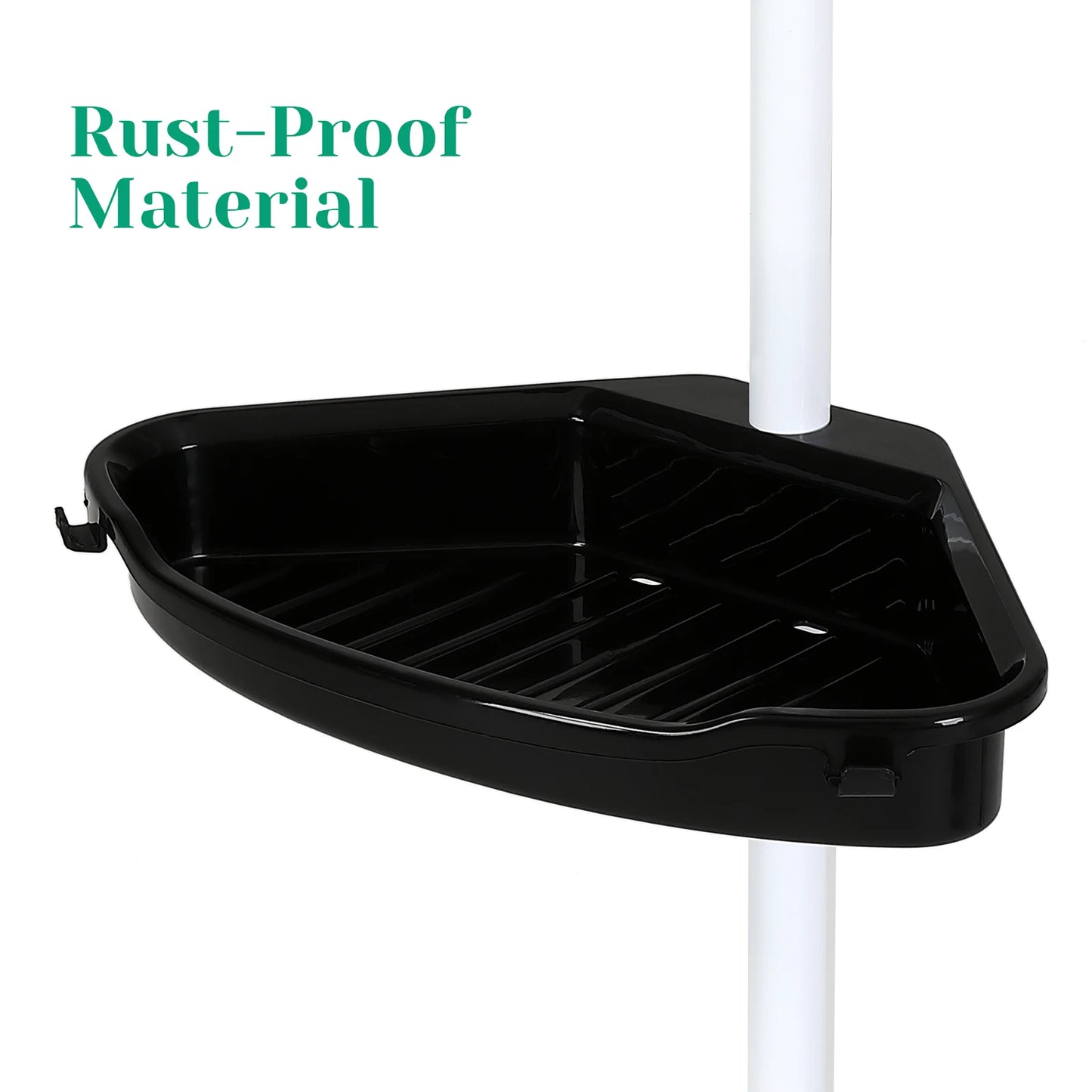 HiMISS Corner Shower Caddy With Tension Pole 4 Tier Organizer