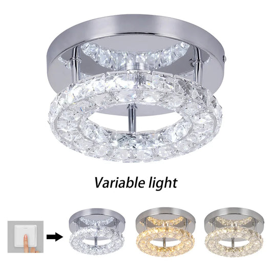 Deckrico Crystal Pendant Ceiling Lamp For Bedroom Chandelier
