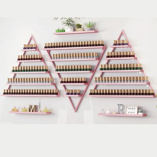 Hign-concerned Wall Mounted Nail Polish Rack Set For 6 Holders
