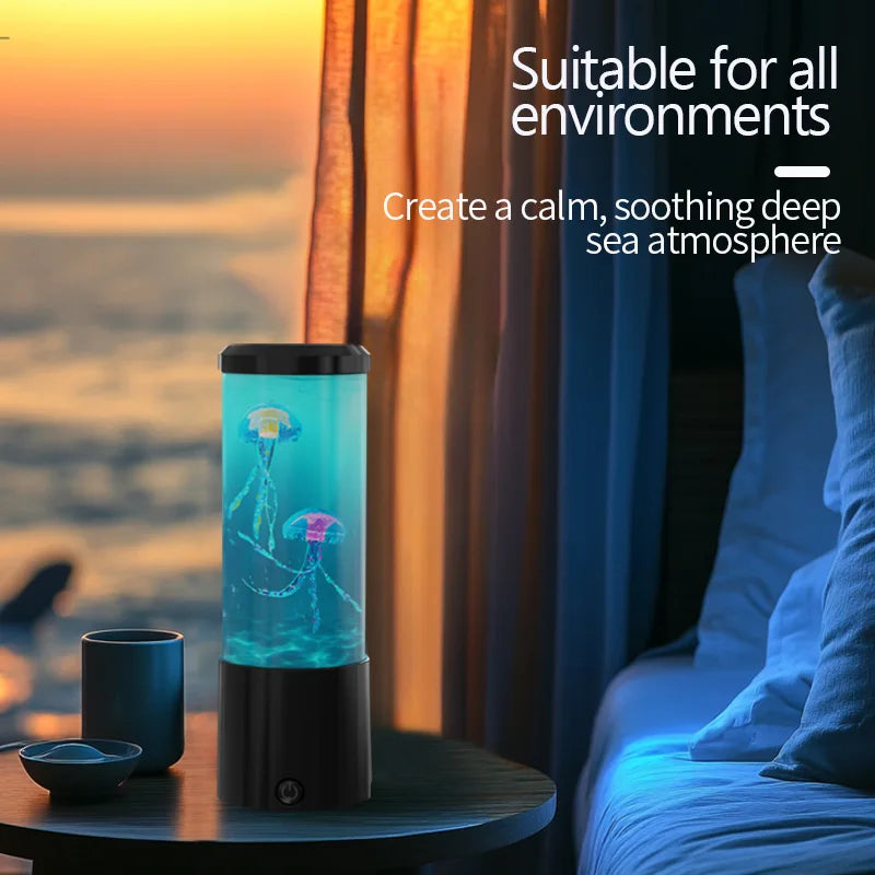 Ocean Jellyfish Night Light Aquarium Mood Lamp For Bedroom Decor
