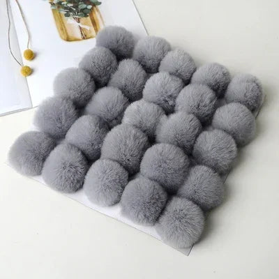 Fluffy Faux Fur Pom Poms For Keychains Hats Scarves DIY