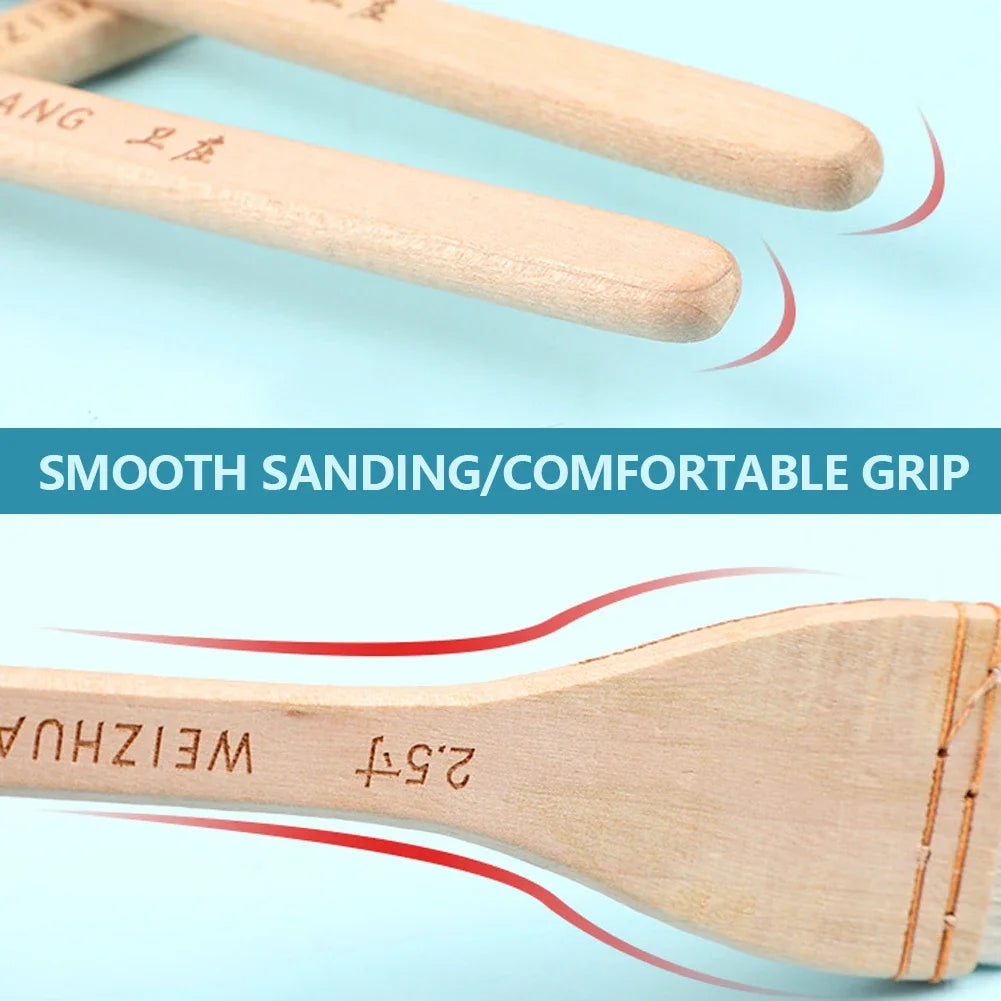 Goat Hair Wooden Handle Paint Brushes For Watercolor And Oil Painting