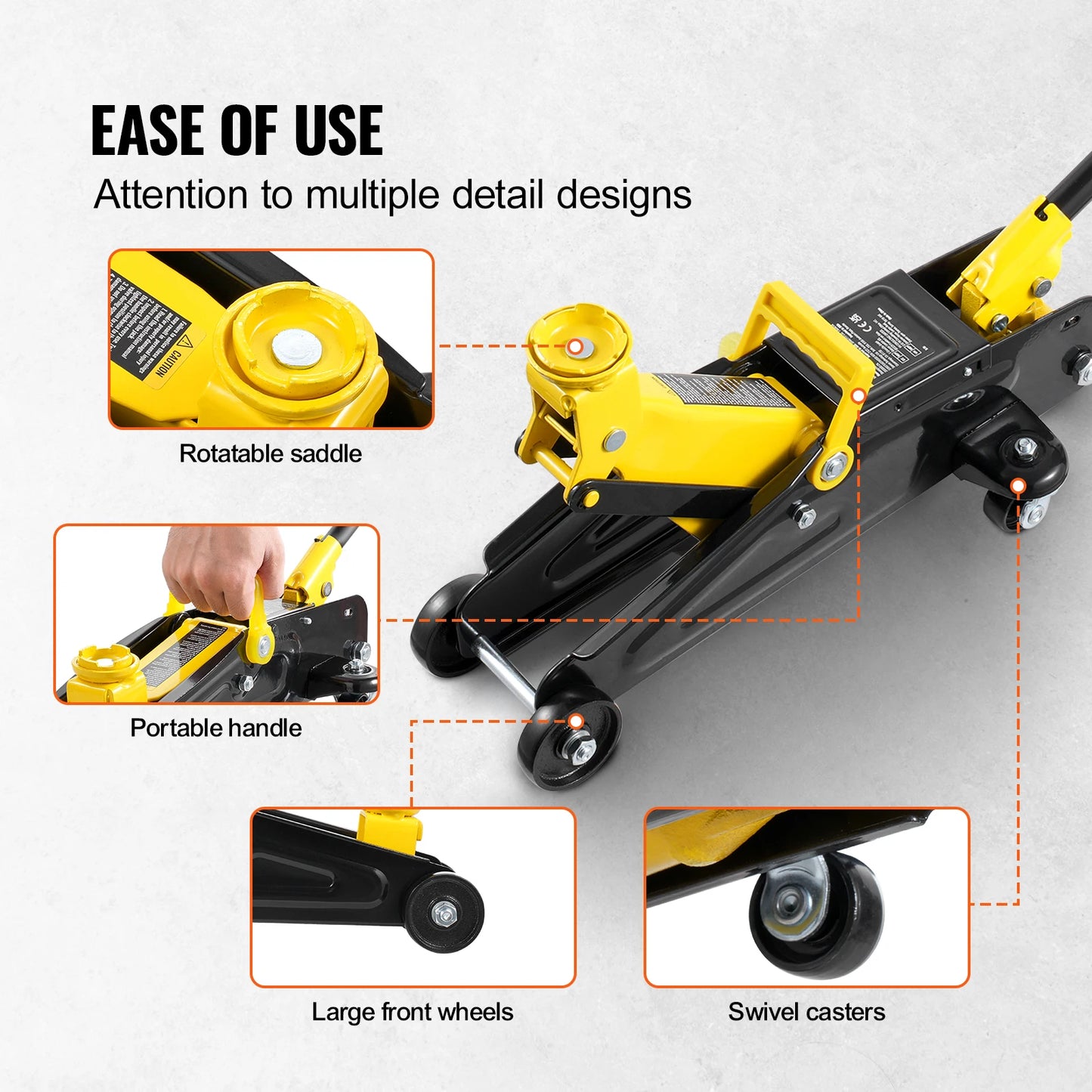 SucceBuy Low Profile Floor Jack 2 Ton Hydraulic Car Jack