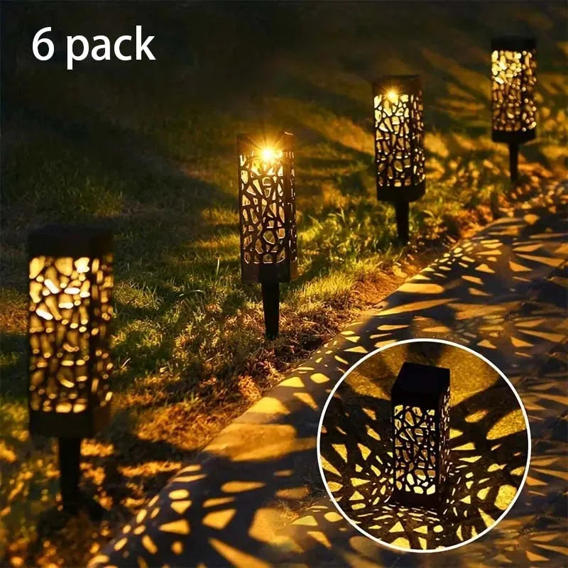 KEWEN 6 Pack Solar Powered LED Garden Stake Lights Waterproof