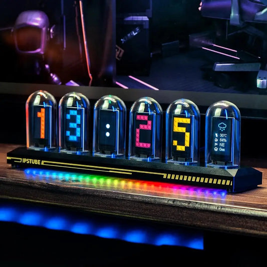 Aiopp Night Light Nixie Tube Clock Kit With 3 Light Modes