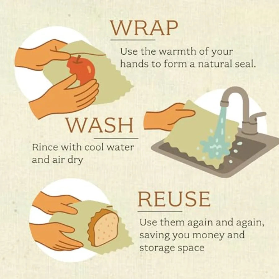 Hign-concerned Reusable Beeswax Food Wrap Cotton Eco Friendly Kitchen