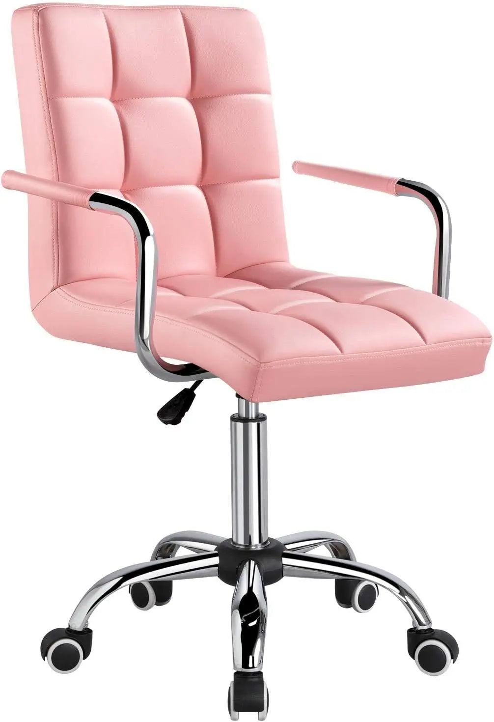 PU Leather Executive Office Chair With Wheels And Armrests Adjustable