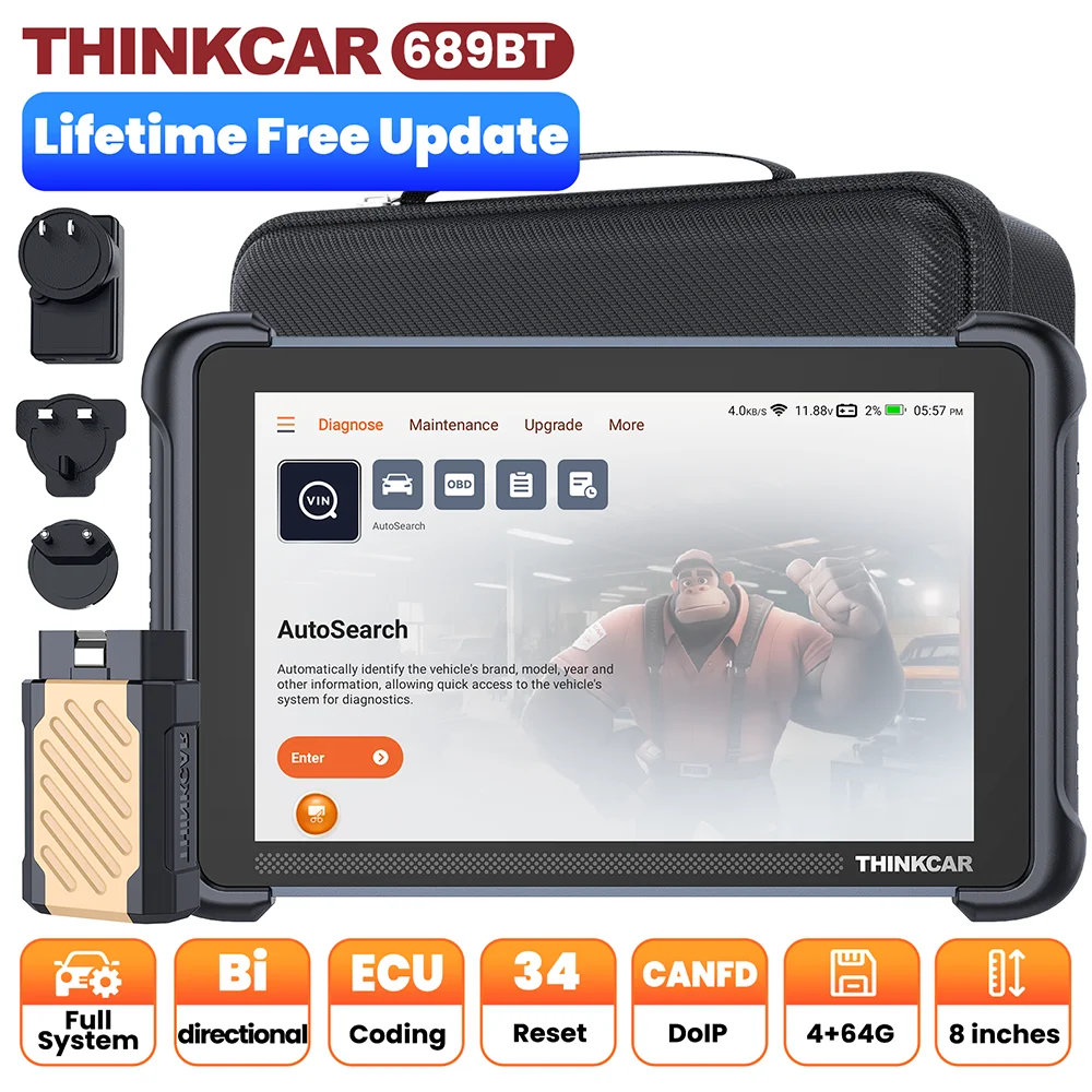 ThinkCar ThinkScan 689BT CANFD DOIP OBD2 Diagnostic Tool With BiDirectional