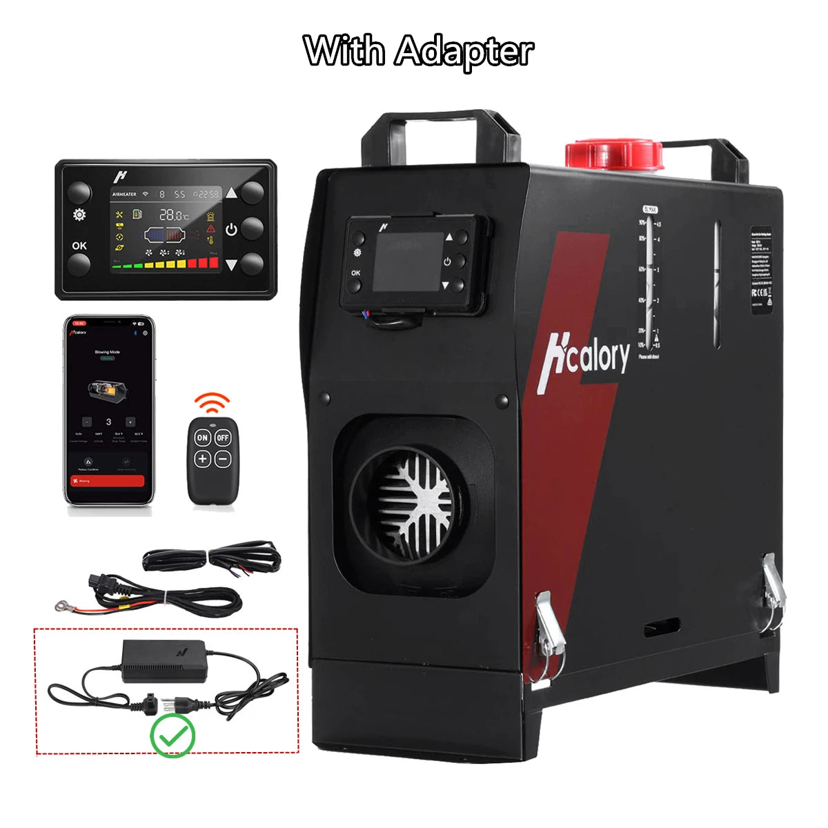 Hcalory 8kW Diesel Car Parking Heater With 12V 24V Adapter