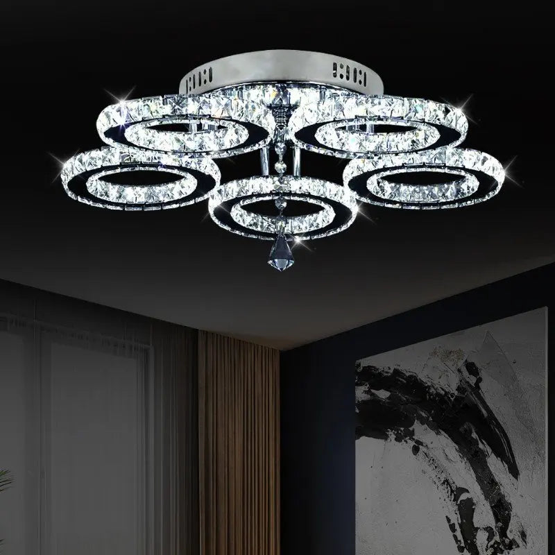 Modern Luxury Ceiling Crystal Chandelier Decoration Home Furniture Living Room Hanging Ceiling Lamp Kitchen Light Led Lighting