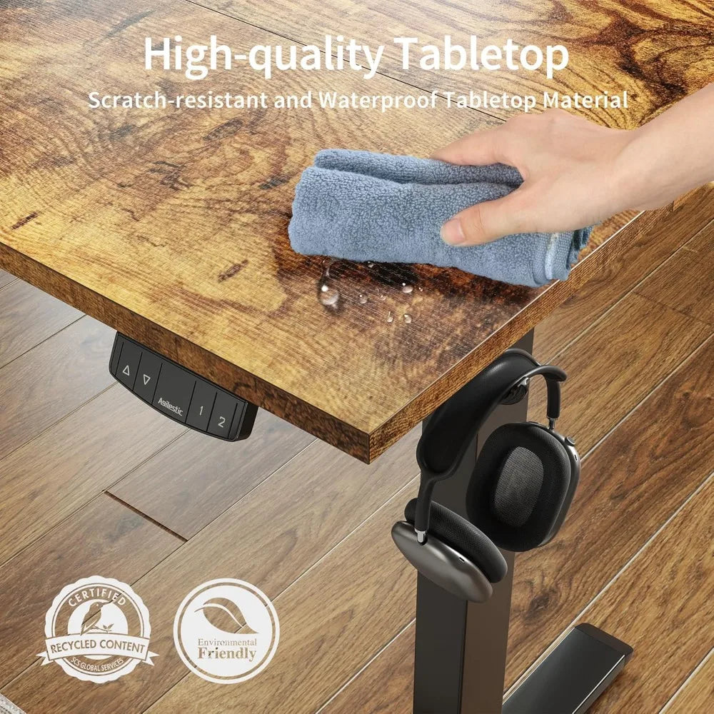 Agilestic Electric Standing Desk Height Adjustable Sit Stand Computer Desk