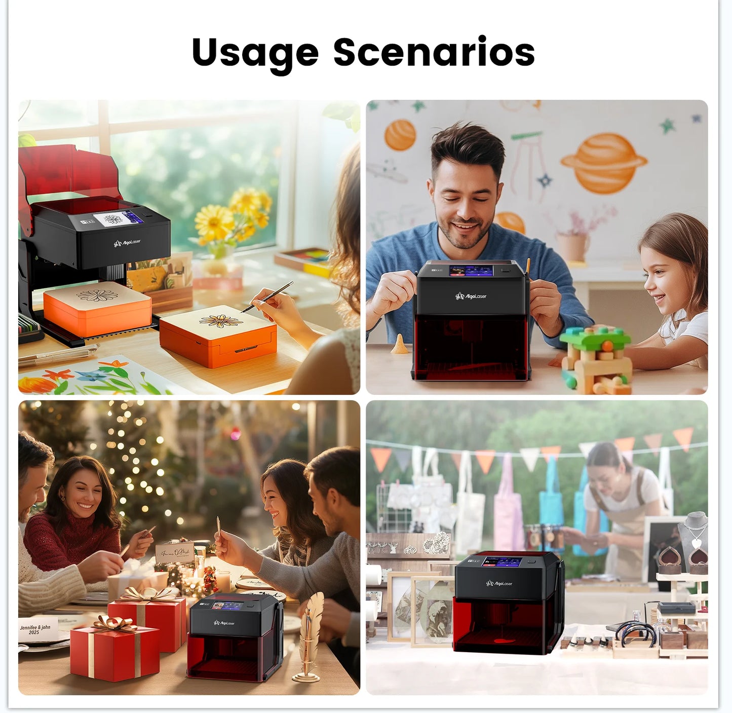 AlgoLaser Pixi 10W Touch Screen Desktop Engraving Machine