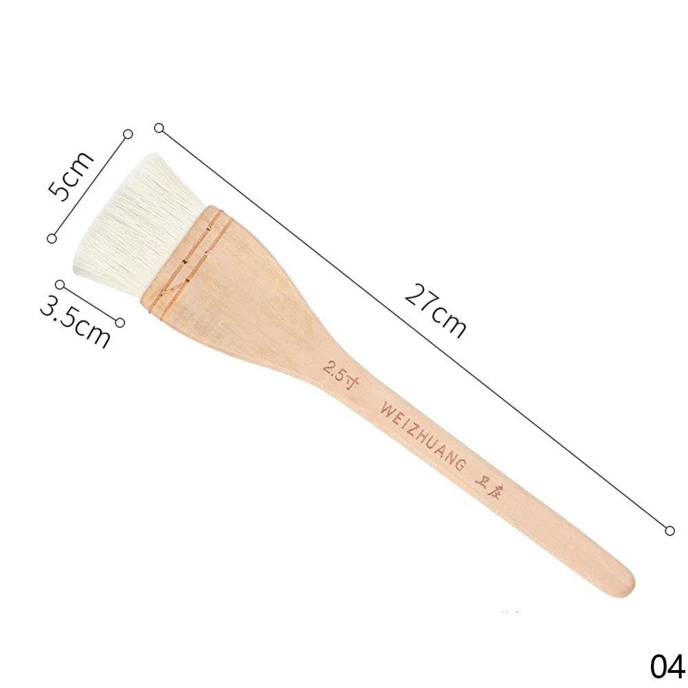 Goat Hair Wooden Handle Paint Brushes For Watercolor And Oil Painting