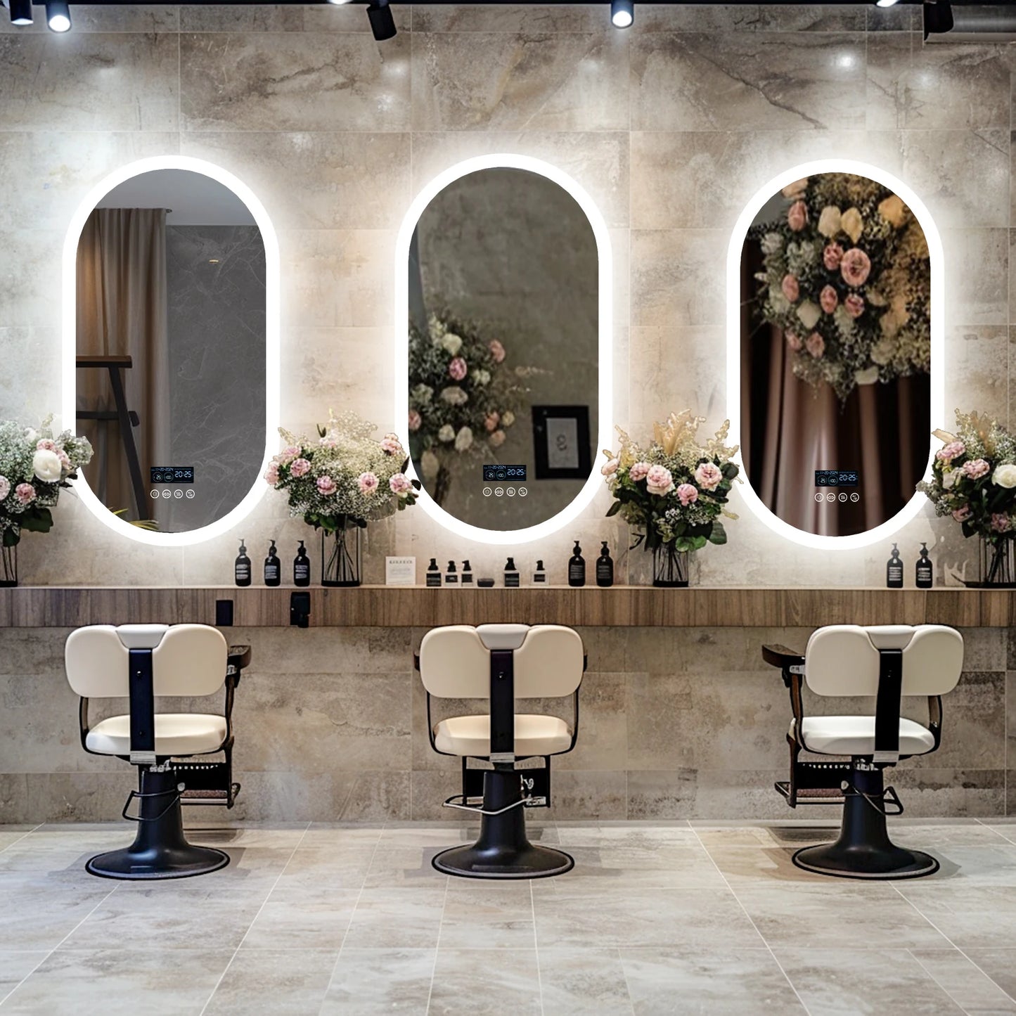 LUVODICRI LED Lighted Bluetooth Bathroom Mirror Backlit With Anti Fog