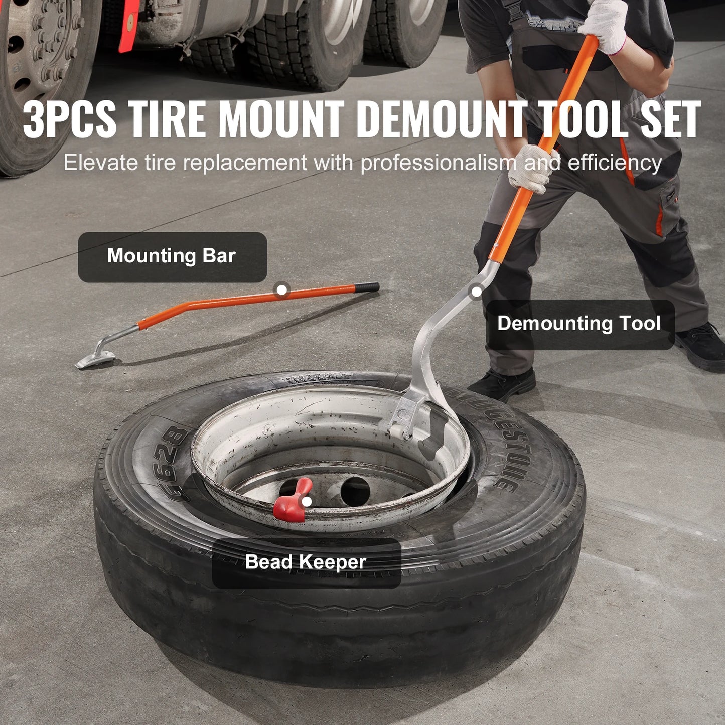 SucceBuy Tire Mount Demount Tool Kit For Car Tire Changing