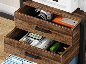 Tribesigns Computer Desk With File Drawer And Monitor Stand