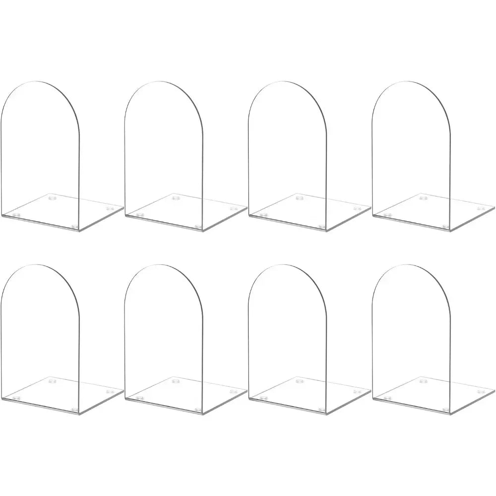 Hign-concerned 4-Piece Acrylic Bookends Set for Desks and Shelves