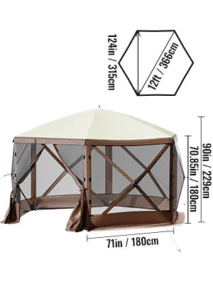 SucceBuy Pop Up Camping Gazebo Shelter for Outdoor Parties
