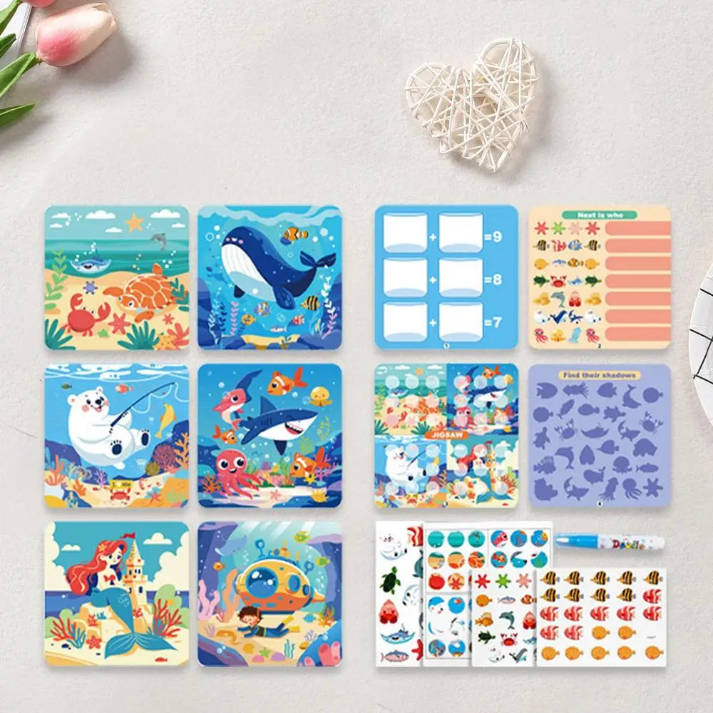 Watercolor Painting Book For Kids Reusable Coloring Montessori Toys
