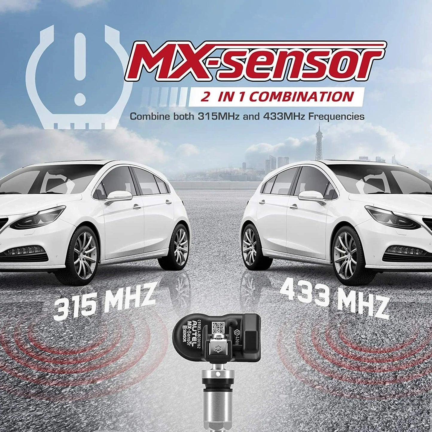 NoneGlue Autel 2in1 MX Sensor TPMS Screwin 315 433MHz