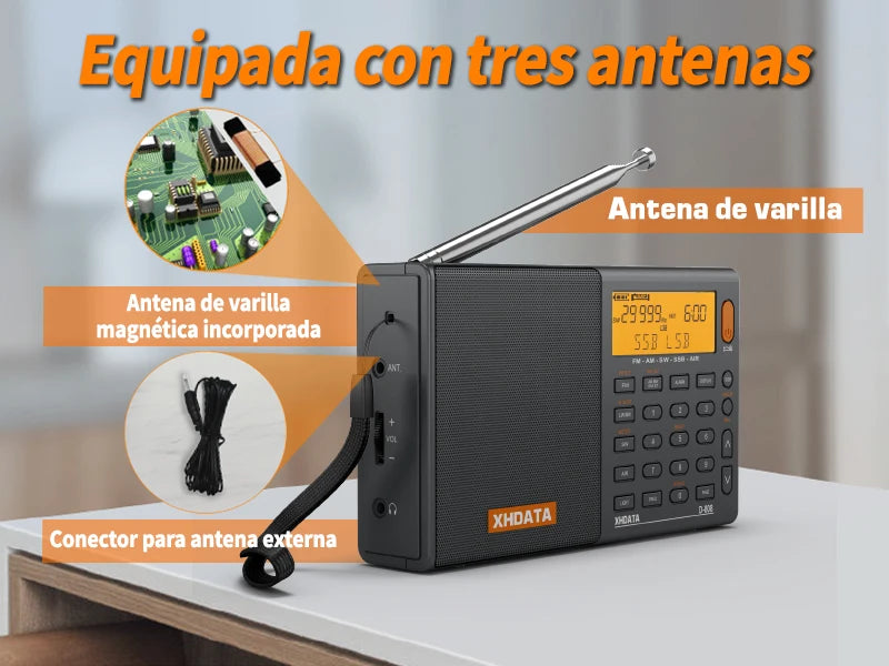 XHDATA D808 Multiband Radio Long Range AM FM SW MW
