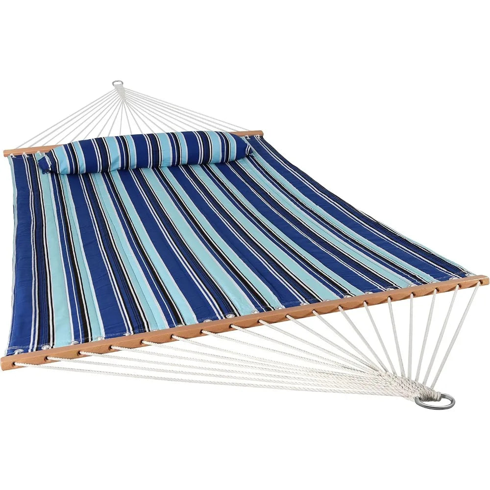Sunnydaze Quilted Outdoor Hammock With Spreader Bars 450 Pound