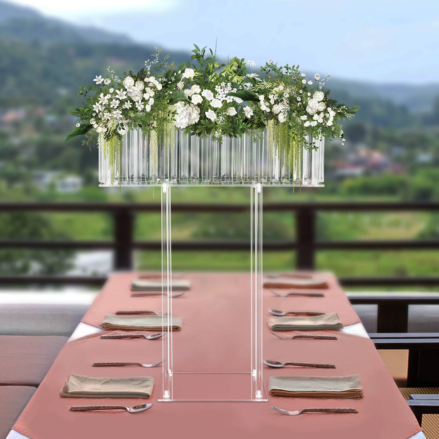 Acrylic Crystal Flower Stand For Wedding Centerpiece And Decor