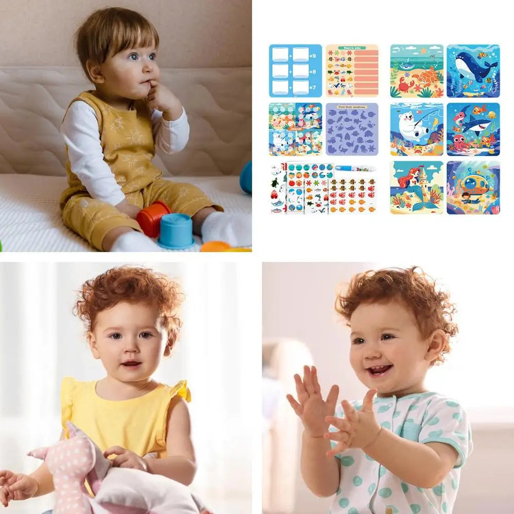 Watercolor Painting Book For Kids Reusable Coloring Montessori Toys